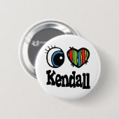 I Heart (Liebe) Kendall Button (Vorne & Hinten)