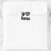 I Heart (Liebe) Keran Runder Aufkleber (Tasche)