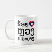 I Heart (Liebe) Luang Prabang, Laos Sprachskript Kaffeetasse (Links)