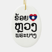 I Heart (Liebe) Luang Prabang, Laos Sprachskript Keramikornament (Hinten)