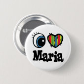 I Heart (Liebe) Maria Button (Vorne & Hinten)