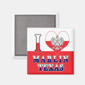 I Heart Liebe Marlin Texas Magnet (Vorderseite/Rückseite)