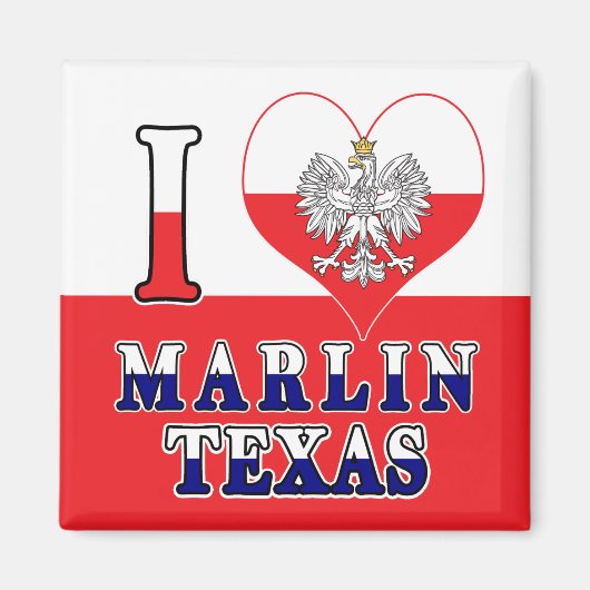 I Heart Liebe Marlin Texas Magnet (Vorne)