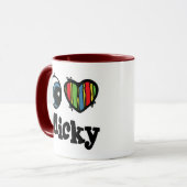 I Heart (Liebe) Micky Tasse (Vorderseite Links)