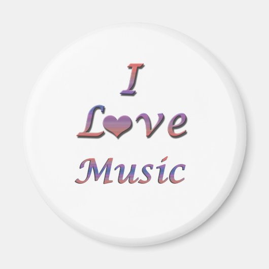 I Heart (Liebe) Music Magnet (Vorne)