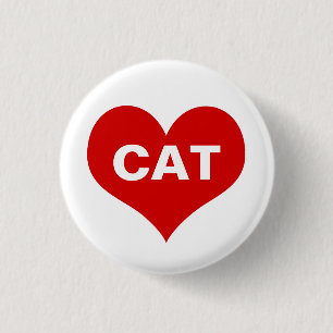 I Heart (Liebe) My Cat Button