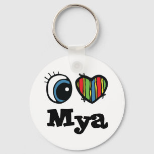 I Heart (Liebe) Mya Schlüsselanhänger