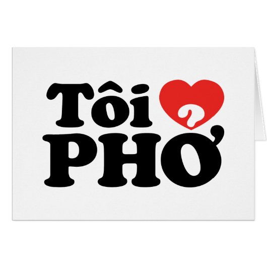 I Heart (Liebe Pho (Tôi PHỞ) vietnamesische Sprach (Vorderseite (Horizontal))