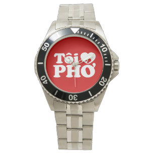 I Heart (Liebe Pho (Tôi PHỞ) vietnamesische Sprach Armbanduhr