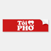 I Heart (Liebe Pho (Tôi PHỞ) vietnamesische Sprach Autoaufkleber (Vorne)