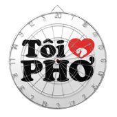 I Heart (Liebe Pho (Tôi PHỞ) vietnamesische Sprach Dartscheibe (vorne)