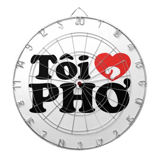 I Heart (Liebe Pho (Tôi PHỞ) vietnamesische Sprach Dartscheibe (vorne)