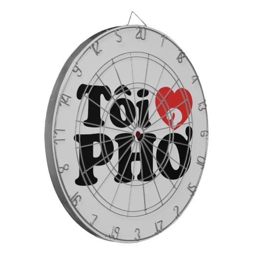 I Heart (Liebe Pho (Tôi PHỞ) vietnamesische Sprach Dartscheibe (Vorderseite Links)