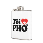 I Heart (Liebe Pho (Tôi PHỞ) vietnamesische Sprach Flachmann (Links)