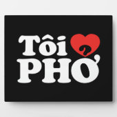 I Heart (Liebe Pho (Tôi PHỞ) vietnamesische Sprach Fotoplatte (Vorderseite)