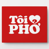 I Heart (Liebe Pho (Tôi PHỞ) vietnamesische Sprach Fotoplatte (Vorderseite)