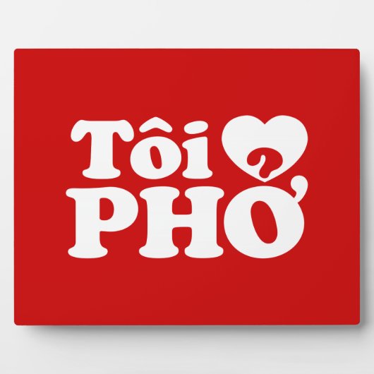 I Heart (Liebe Pho (Tôi PHỞ) vietnamesische Sprach Fotoplatte (Vorderseite)