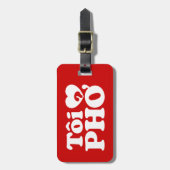 I Heart (Liebe Pho (Tôi PHỞ) vietnamesische Sprach Gepäckanhänger (Vorderseite vertikal)