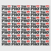 I Heart (Liebe Pho (Tôi PHỞ) vietnamesische Sprach Geschenkpapier (Flach)