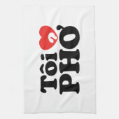 I Heart (Liebe Pho (Tôi PHỞ) vietnamesische Sprach Geschirrtuch (Vertikal)