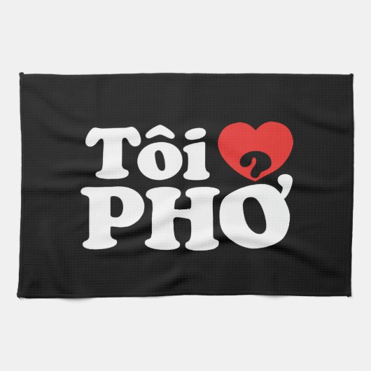 I Heart (Liebe Pho (Tôi PHỞ) vietnamesische Sprach Geschirrtuch (Horizontal)