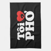 I Heart (Liebe Pho (Tôi PHỞ) vietnamesische Sprach Geschirrtuch (Vertikal)