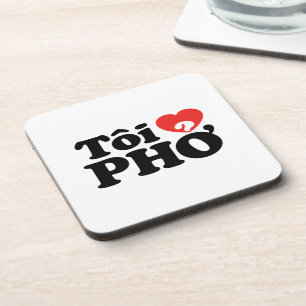 I Heart (Liebe Pho (Tôi PHỞ) vietnamesische Sprach Getränkeuntersetzer
