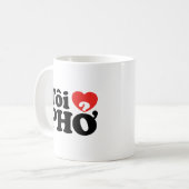 I Heart (Liebe Pho (Tôi PHỞ) vietnamesische Sprach Kaffeetasse (Vorderseite Links)