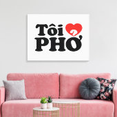 I Heart (Liebe Pho (Tôi PHỞ) vietnamesische Sprach Leinwanddruck (Insitu (Wohnzimmer))