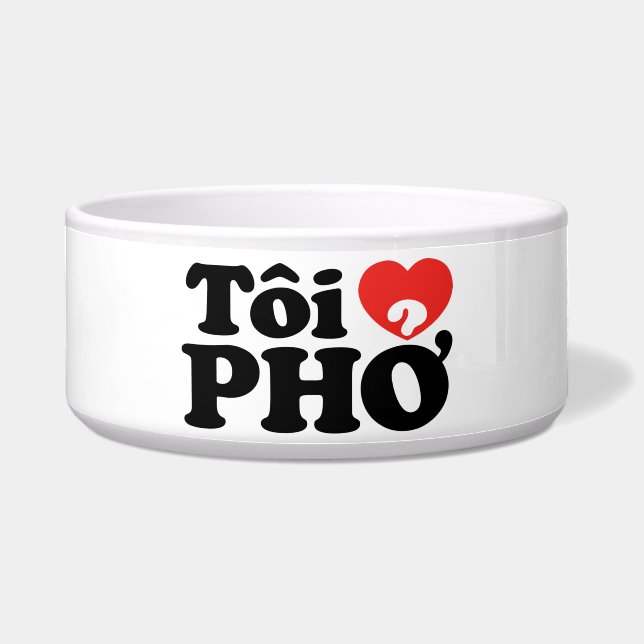 I Heart (Liebe Pho (Tôi PHỞ) vietnamesische Sprach Napf (Vorderseite)