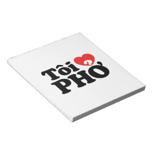 I Heart (Liebe Pho (Tôi PHỞ) vietnamesische Sprach Notizblock