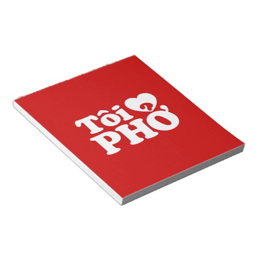 I Heart (Liebe Pho (Tôi PHỞ) vietnamesische Sprach Notizblock (angewinkelt)