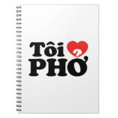 I Heart (Liebe Pho (Tôi PHỞ) vietnamesische Sprach Notizblock (Vorderseite)