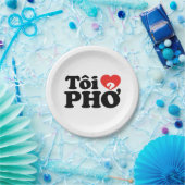 I Heart (Liebe Pho (Tôi PHỞ) vietnamesische Sprach Pappteller (Party)