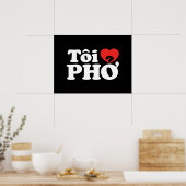 I Heart (Liebe Pho (Tôi PHỞ) vietnamesische Sprach Poster (Küche)
