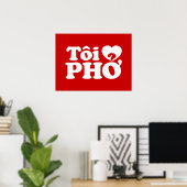I Heart (Liebe Pho (Tôi PHỞ) vietnamesische Sprach Poster (Heimbüro)