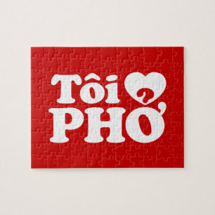 I Heart (Liebe Pho (Tôi PHỞ) vietnamesische Sprach Puzzle
