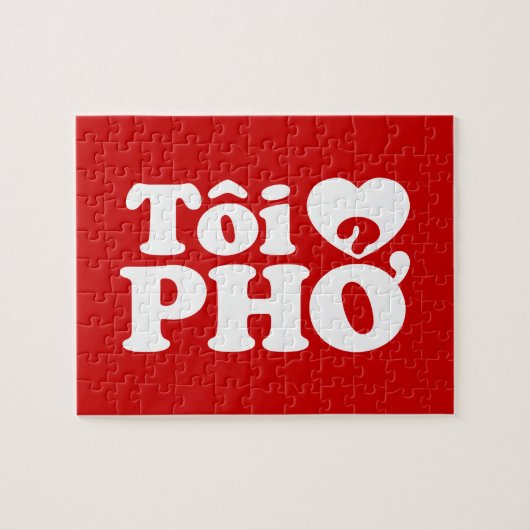I Heart (Liebe Pho (Tôi PHỞ) vietnamesische Sprach Puzzle (Horizontal)