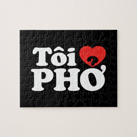 I Heart (Liebe Pho (Tôi PHỞ) vietnamesische Sprach Puzzle (Horizontal)