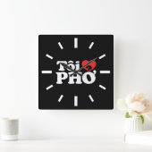 I Heart (Liebe Pho (Tôi PHỞ) vietnamesische Sprach Quadratische Wanduhr (Zuhause)