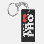 I Heart (Liebe Pho (Tôi PHỞ) vietnamesische Sprach Schlüsselanhänger (Vorderseite links)