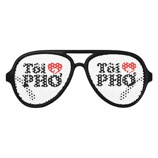 I Heart (Liebe Pho (Tôi PHỞ) vietnamesische Sprach Sonnenbrille (Vorderseite)