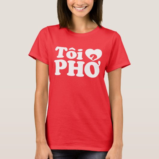I Heart (Liebe Pho (Tôi PHỞ) vietnamesische Sprach T-Shirt (Vorderseite)