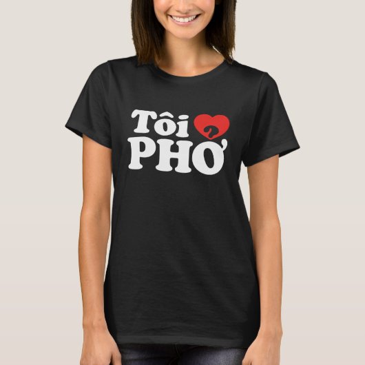 I Heart (Liebe Pho (Tôi PHỞ) vietnamesische Sprach T-Shirt (Vorderseite)