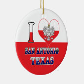 I Heart Liebe San Antonio Texas Keramik Ornament (Rechts)