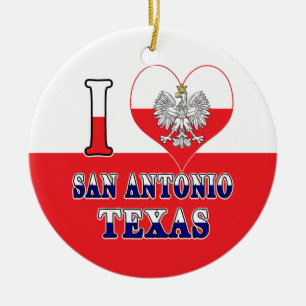 I Heart Liebe San Antonio Texas Keramik Ornament