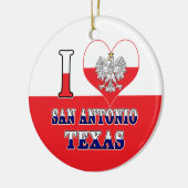 I Heart Liebe San Antonio Texas Keramik Ornament (Links)