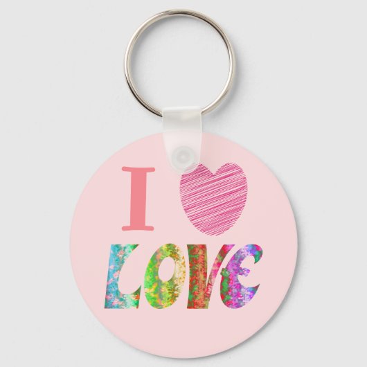 I Heart Liebe Schlüsselanhänger (Vorderseite)