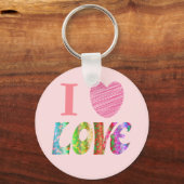 I Heart Liebe Schlüsselanhänger (Vorderseite)