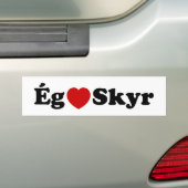 I Heart (Liebe) Skyr [Ég Elska Skyr] Isländisch Autoaufkleber (Auf Auto)